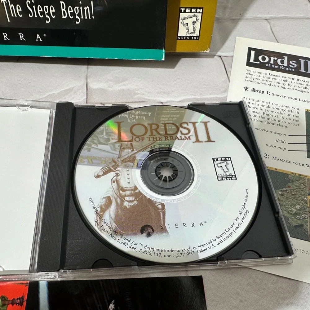 Lords of the Realm II‎ PC CD ROM Game Sierra 1996 Teen T